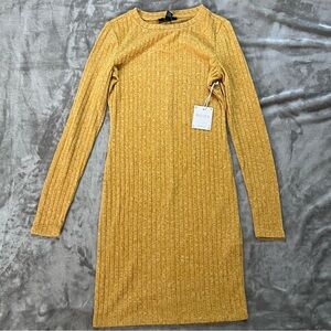 FOREVER 21 YELLOW SWEATER DRESS